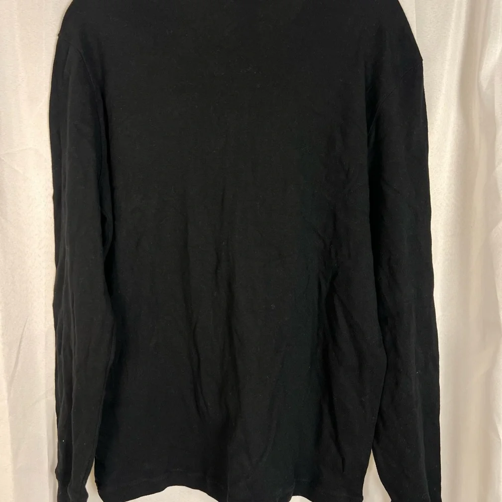 Men’s Tom Ford size 54 L black Henley long sleeve shirt - Picture 4 of 6